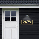 Personalized Cast Metal Address plaque - The Extra Large, Modern Hartford Plaque. Made in the USA. Display your address and street name. Custom house number sign. Measures 23.25" x 10" x 0.375"