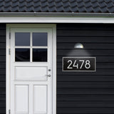 Personalized Cast Metal Address plaque - The Extra Large, Modern Hartford Plaque. Made in the USA. Display your address and street name. Custom house number sign. Measures 23.25" x 10" x 0.375"
