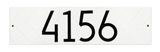 Personalized Cast Metal Address plaque - The Mid-Century Modern Herringbone Horizontal Plaque. Made in the USA. BEWARE OF IMPORT IMITATIONS. Display your address Custom house number sign. Measures - 5" x 18.25" x .325"