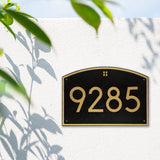 Personalized Cast Metal Address plaque - The Extra Large, Modern Cape Charles Plaque. Made in the USA. Display your address and street name. Custom house number sign. Measures 20" x 13.75" x 0.375"