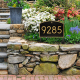 Personalized Cast Metal Address plaque - The Extra Large, Modern, Cape Charles Lawn Sign. Made in the USA. Display your address and street name. Custom house number sign. Measures 20" x 13.75" x 0.375"