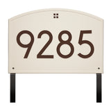 Personalized Cast Metal Address plaque - The Extra Large, Modern, Cape Charles Lawn Sign. Made in the USA. Display your address and street name. Custom house number sign. Measures 20" x 13.75" x 0.375"