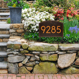 Personalized Cast Metal Address plaque - The Extra Large, Modern, Cape Charles Lawn Sign. Made in the USA. Display your address and street name. Custom house number sign. Measures 20" x 13.75" x 0.375"