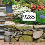 Personalized Cast Metal Address plaque - The Extra Large, Modern, Cape Charles Lawn Sign. Made in the USA. Display your address and street name. Custom house number sign. Measures 20" x 13.75" x 0.375"