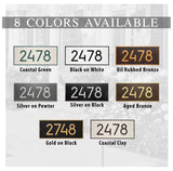 Personalized Cast Metal Address plaque - The Extra Large, Modern Hartford Plaque. Made in the USA. Display your address and street name. Custom house number sign. Measures 23.25" x 10" x 0.375"