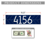 Personalized Cast Metal Address plaque - The Mid-Century Modern Herringbone Horizontal Plaque. Made in the USA. BEWARE OF IMPORT IMITATIONS. Display your address Custom house number sign. Measures - 5" x 18.25" x .325"