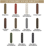 The Extra Large, Richmond Vertical Plaque- 11 SIGN COLORS AVAILABLE, Measures 6" x 25" x 0.375"