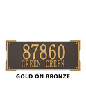 The Roanoke Estate Address Plaque -- 11 SIGN COLORS AVAILABLE, Measures 23" x 9.5" x 0.375"