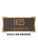 The Roanoke Address Plaque -- 11 SIGN COLORS AVAILABLE, Measures 16.75" x 7.9" x 0.375"