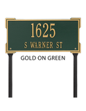 Lawn Mounted Roanoke Plaque -- 11 SIGN COLORS AVAILABLE, Measures 16.75" x 7.9" x 0.375" The Lawn stakes are 20" long