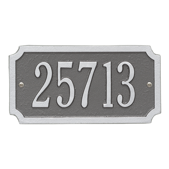 The Cut Corner Numbers Address Plaque -- 11 SIGN COLORS AVAILABLE, Measures 9.75