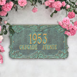Personalized Cast Metal Address plaque - The Leroux Grande sign. Display your address Custom house number sign. Measures - 17.5" X 10.0" X 0.6". 5 Colors Available