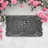 Personalized Cast Metal Address plaque - The Leroux Grande sign. Display your address Custom house number sign. Measures - 17.5" X 10.0" X 0.6". 5 Colors Available