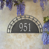 Personalized Cast Metal Address plaque - The Federal Extra Grande sign. Display your address Custom house number sign. Measures - 24.0" X 12.0" X 0.6". 5 Colors Available