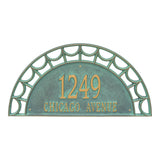 Personalized Cast Metal Address plaque - The Federal Extra Grande sign. Display your address Custom house number sign. Measures - 24.0" X 12.0" X 0.6". 5 Colors Available