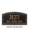 The Hamilton LARGE ESTATE Address Plaque (Wall Mounted Plaque) --  6 SIGN COLORS AVAILABLE