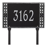 The Lawn Mount, Boston Address Plaque -- 6 SIGN COLORS AVAILABLE, Measures 16.5" x 11" x 0.375"