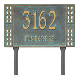 The Lawn Mount, Boston Address Plaque -- 6 SIGN COLORS AVAILABLE, Measures 16.5" x 11" x 0.375"