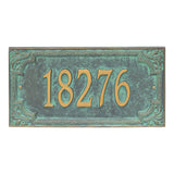 Personalized Cast Metal Address plaque - The Penbrook Grande sign. Display your address Custom house number sign. Measures - 16.5" X 8.5" X 0.6". 5 Colors Available
