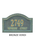 The Penhurst Address Plaque (Wall Mounted) -- 7 SIGN COLORS AVAILABLE, Measures 19.5" x 11.5" x 0.375"