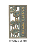 The Flowering Poppies Address Plaque -- 7 SIGN COLORS AVAILABLE, Measures 15.6" x 8.75" x 0.375"