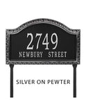LAWN MOUNTED Penhurst Plaque -- 7 SIGN COLORS AVAILABLE, Measures 19.5" x 11.5" x 0.375" The Lawn stakes are 20" long