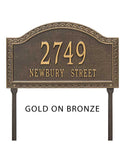 LAWN MOUNTED Penhurst Plaque -- 7 SIGN COLORS AVAILABLE, Measures 19.5" x 11.5" x 0.375" The Lawn stakes are 20" long