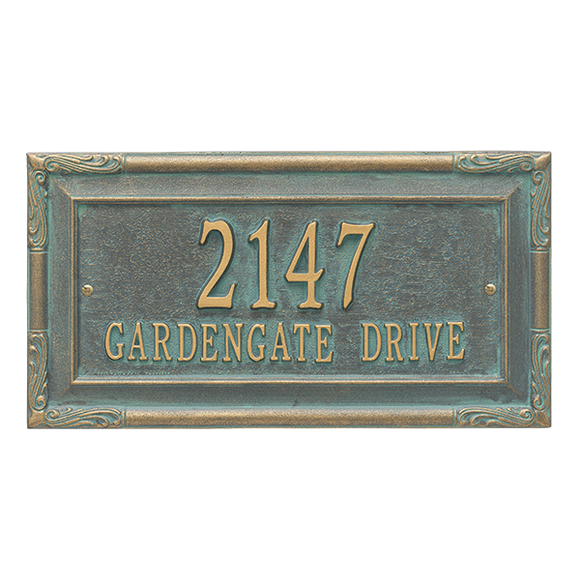 The Gardengate Address Plaque -- 12 SIGN COLORS AVAILABLE,Measures 18