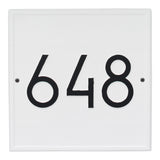 Personalized Cast Metal Address plaque - The Modern Square. Display your address Custom house number sign. Measures - 11" x 11" x .325"