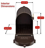 Personalized Whitehall Delux Capital Mailbox with Door Side Plaques -- 3 COLORS AVAILABLE, DIMENSIONS - 9.625" X 13" X 20.375"