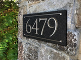 Stone Address Plaque with Engraved Numbers. Address Sign Made from Solid, Real Stone. Ships in 2-3 Days. Measures 12" x 6" x 0.375", 4 colors, 2 fonts