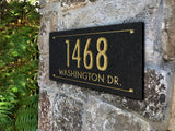 Stone Address Plaque with Engraved Numbers. Address Sign Made from Solid, Real Stone. Ships in 2-3 Days. Measures 12" x 6" x 0.375", 4 colors, 2 fonts