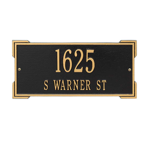 The Roanoke Address Plaque -- 11 SIGN COLORS AVAILABLE, Measures 16.75