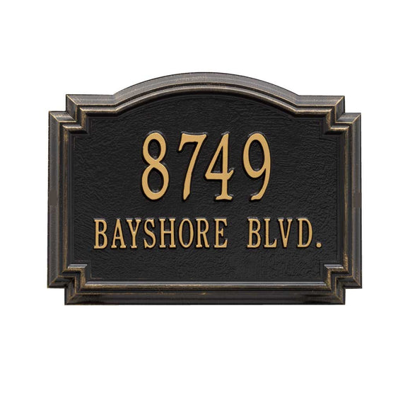 The Williamsburg Address Plaque ( Wall Mounted ) -- 6 SIGN COLORS AVAILABLE, Measures 14