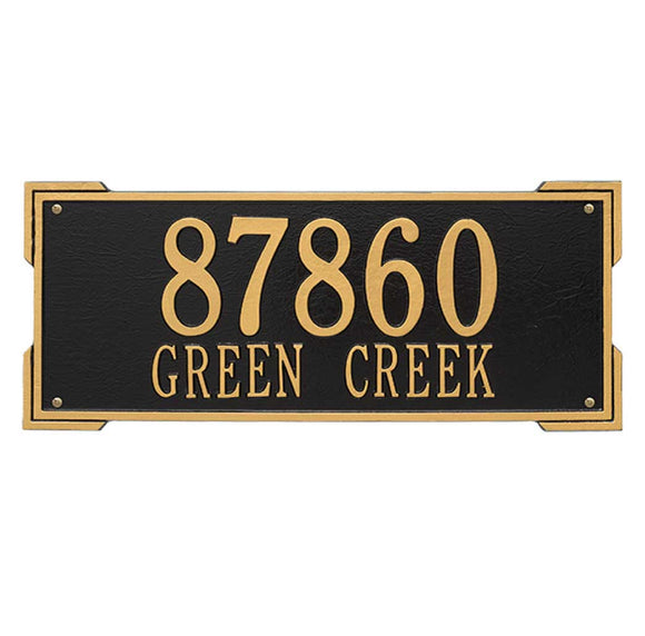 The Roanoke Estate Address Plaque -- 11 SIGN COLORS AVAILABLE, Measures 23