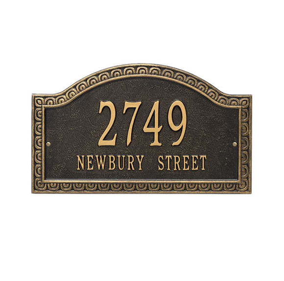 The Penhurst Address Plaque (Wall Mounted) -- 7 SIGN COLORS AVAILABLE, Measures 19.5