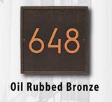 Personalized Cast Metal Address plaque - The Modern Square. Display your address Custom house number sign. Measures - 11" x 11" x .325"