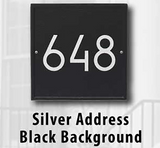 Personalized Cast Metal Address plaque - The Modern Square. Display your address Custom house number sign. Measures - 11" x 11" x .325"