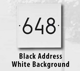 Personalized Cast Metal Address plaque - The Modern Square. Display your address Custom house number sign. Measures - 11" x 11" x .325"