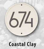 Personalized Cast Metal Address plaque - The Modern Round Display your address Custom house number sign. Measures - 8.75" x 8.75" x .325"