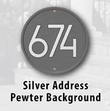 Personalized Cast Metal Address plaque - The Modern Round Display your address Custom house number sign. Measures - 8.75" x 8.75" x .325"