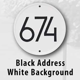 Personalized Cast Metal Address plaque - The Modern Round Display your address Custom house number sign. Measures - 8.75" x 8.75" x .325"