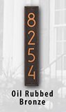 Personalized Cast Metal Address plaque - The Modern Vertical. Display your address Custom house number sign. Measures - 23.25" X 4.25" X .325"