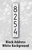Personalized Cast Metal Address plaque - The Modern Vertical. Display your address Custom house number sign. Measures - 23.25" X 4.25" X .325"