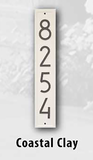Personalized Cast Metal Address plaque - The Modern Vertical. Display your address Custom house number sign. Measures - 23.25" X 4.25" X .325"
