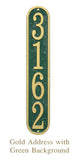 Fast and Easy Vertical Address Numbers Plaque (Wall Mounted Sign) -- 4  SIGN COLORS AVAILABLE, Measures 3.5" x 19" x 0.25"