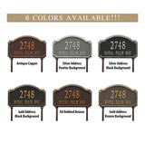 The Lawn Mount, Williamsburg LARGE ESTATE Address Plaque -- 6 SIGN COLORS AVAILABLE, Measures 20.5" x 12" x 1.25", Comes with two 20" stakes