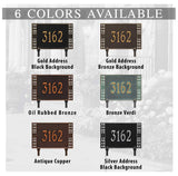 The Lawn Mount, Boston Address Plaque -- 6 SIGN COLORS AVAILABLE, Measures 16.5" x 11" x 0.375"