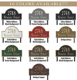 15.75" Lawn mounted Arch Plaque - 10 SIGN COLORS AVAILABLE Measures 15.75" x 9.25"