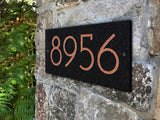 THE ASTAIRE Stone Address Plaque with Engraved Numbers. Address Sign Made from Solid, Real Stone. Ships in 2-3 Days. Measures 12" x 6" x 0.375", 4 colors